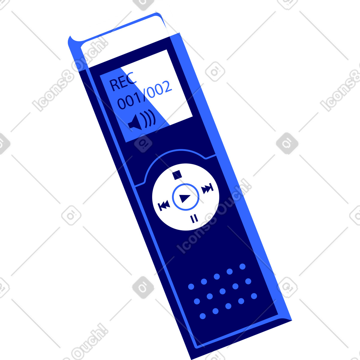 Ilustración Reproductor para grabar audio en estilo Lounge a descargar en PNG y SVG