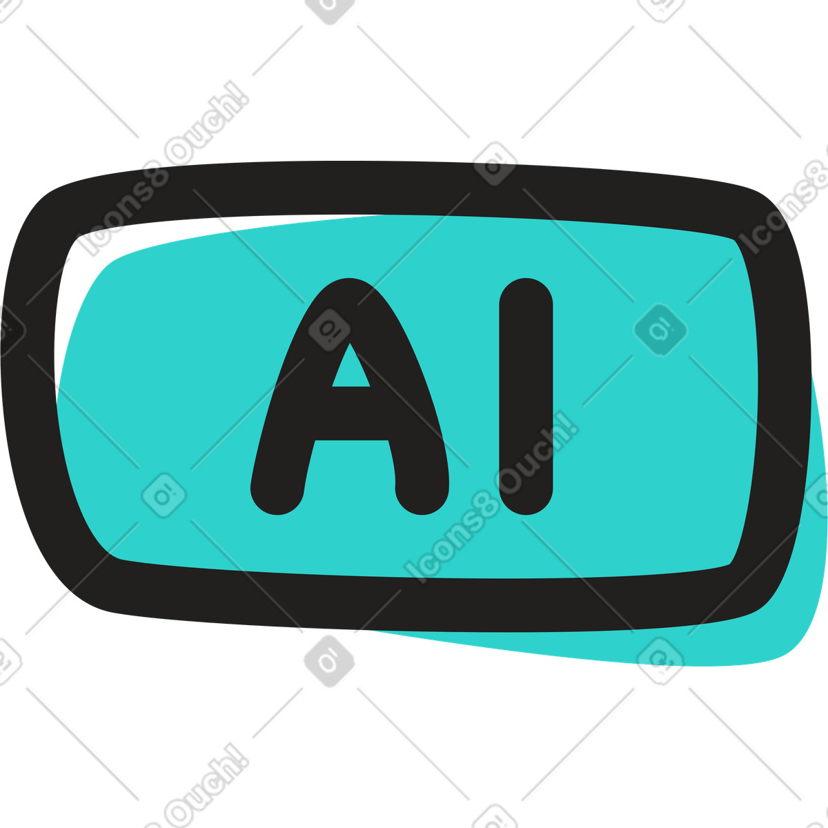 Illustration Bouton ai dans le style Little à télécharger aux formats PNG, SVG