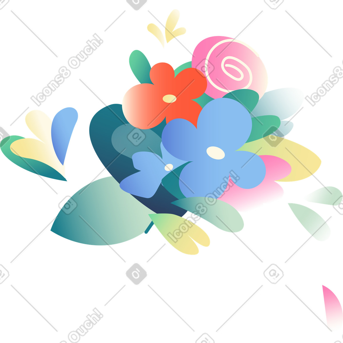 下载 Beam 风格的 花束 插画，支持 PNG、SVG 格式