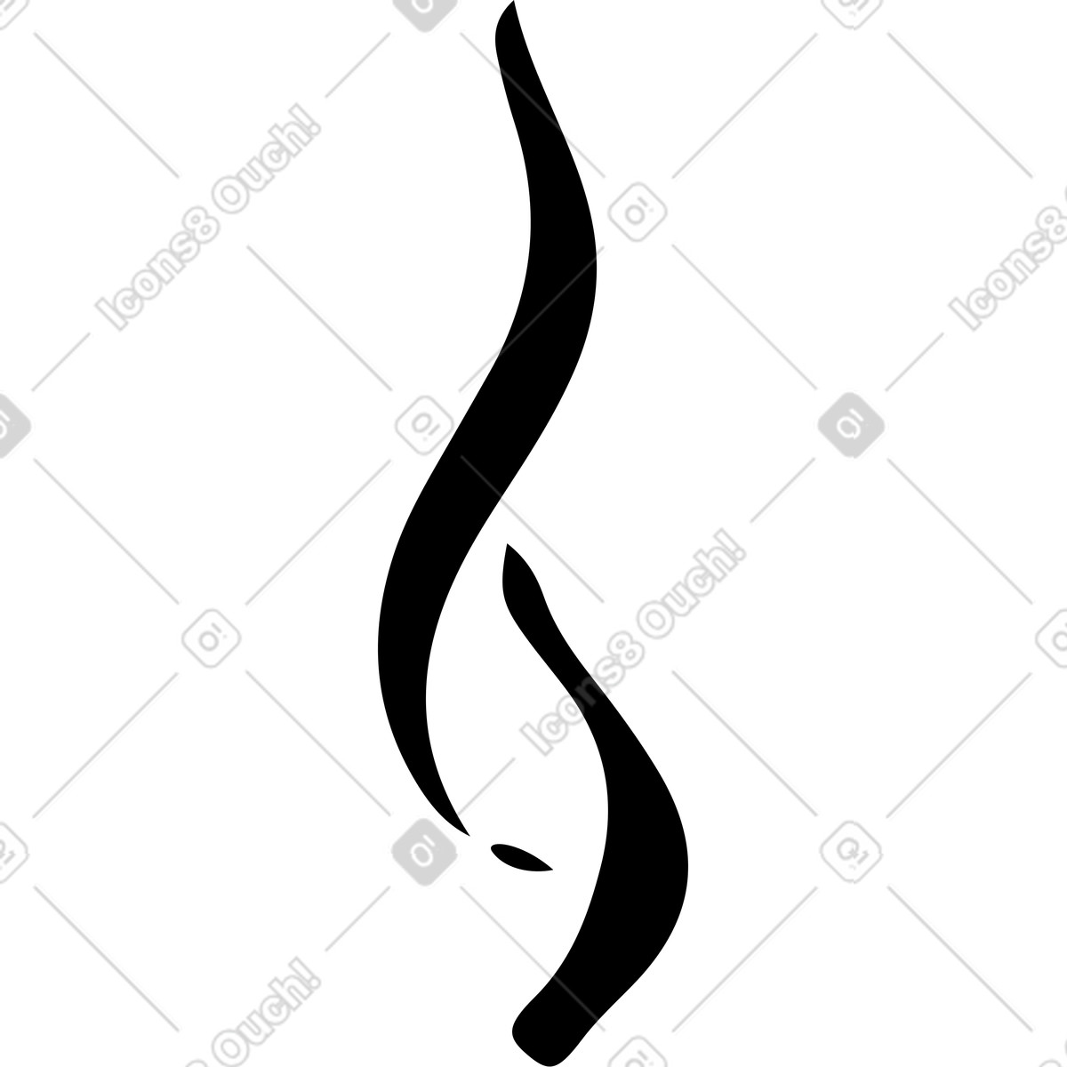 Steam from coffee illustration in Line style download in PNG, SVG