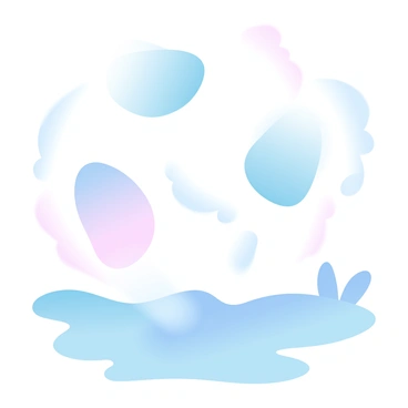 A surreal landscape features several floating thyroid glands that emit a gentle, calming light. The thyroid glands are depicted in soft, gradient pastel colors, blending harmoniously into the atmosphere. Below them, a serene ground is covered with smooth, wavy terrain that transitions in shades of light blues and pinks. Wisps of soft clouds drift around the glands, enhancing the ethereal feel of the scene. The entire setting is bathed in a tranquil glow, creating an otherworldly ambiance.