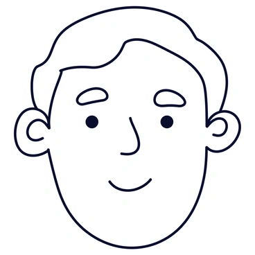 A face composed entirely of continuous black lines that flow smoothly without interruption. The features of the face, including the eyes, nose, and mouth, are represented through various geometric shapes such as triangles, circles, and rectangles. The lines are interconnected, creating an overall minimalist design. The background is plain to emphasize the intricacy of the continuous line drawing and the arrangement of the geometric shapes.