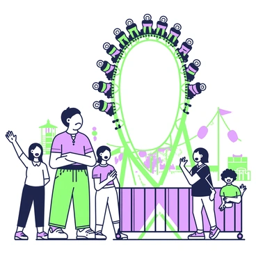 A person is standing on the sidelines, watching a roller coaster in action. The roller coaster is towering above, with colorful cars filled with excited riders, their hands raised in the air as they scream and laugh. The person on the sidelines has a look of envy on their face, with crossed arms and a slight frown. Around them, other people are cheering and enjoying the ride. In the background, there is a fairground atmosphere with bright decorations and other amusement rides visible, adding to the lively scene.