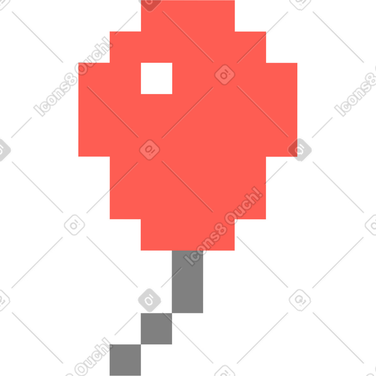 下载 8bit 风格的 气球 插画，支持 PNG、SVG 格式