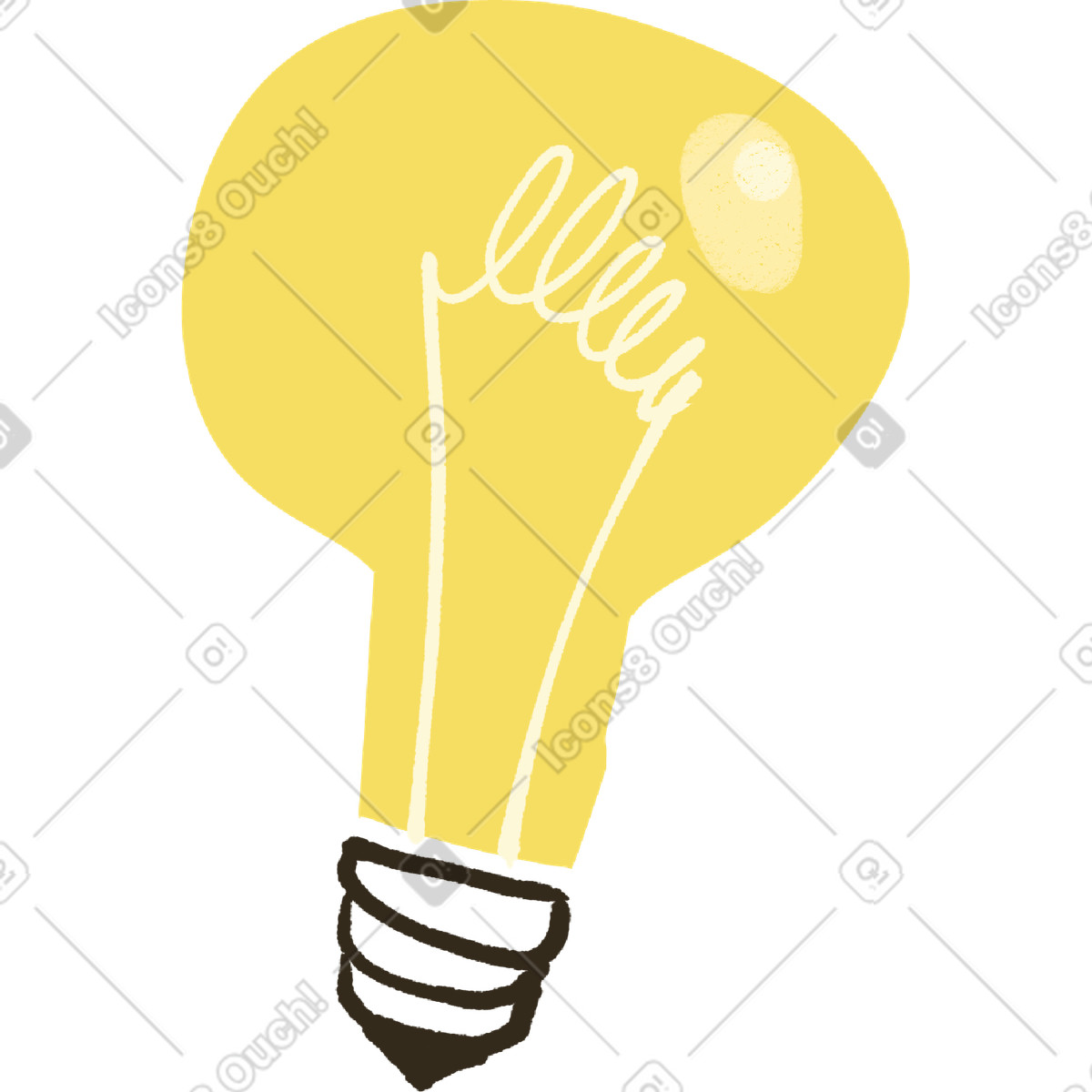 Ilustração de Light bulb em no estilo Fabulous para baixar em PNG, SVG
