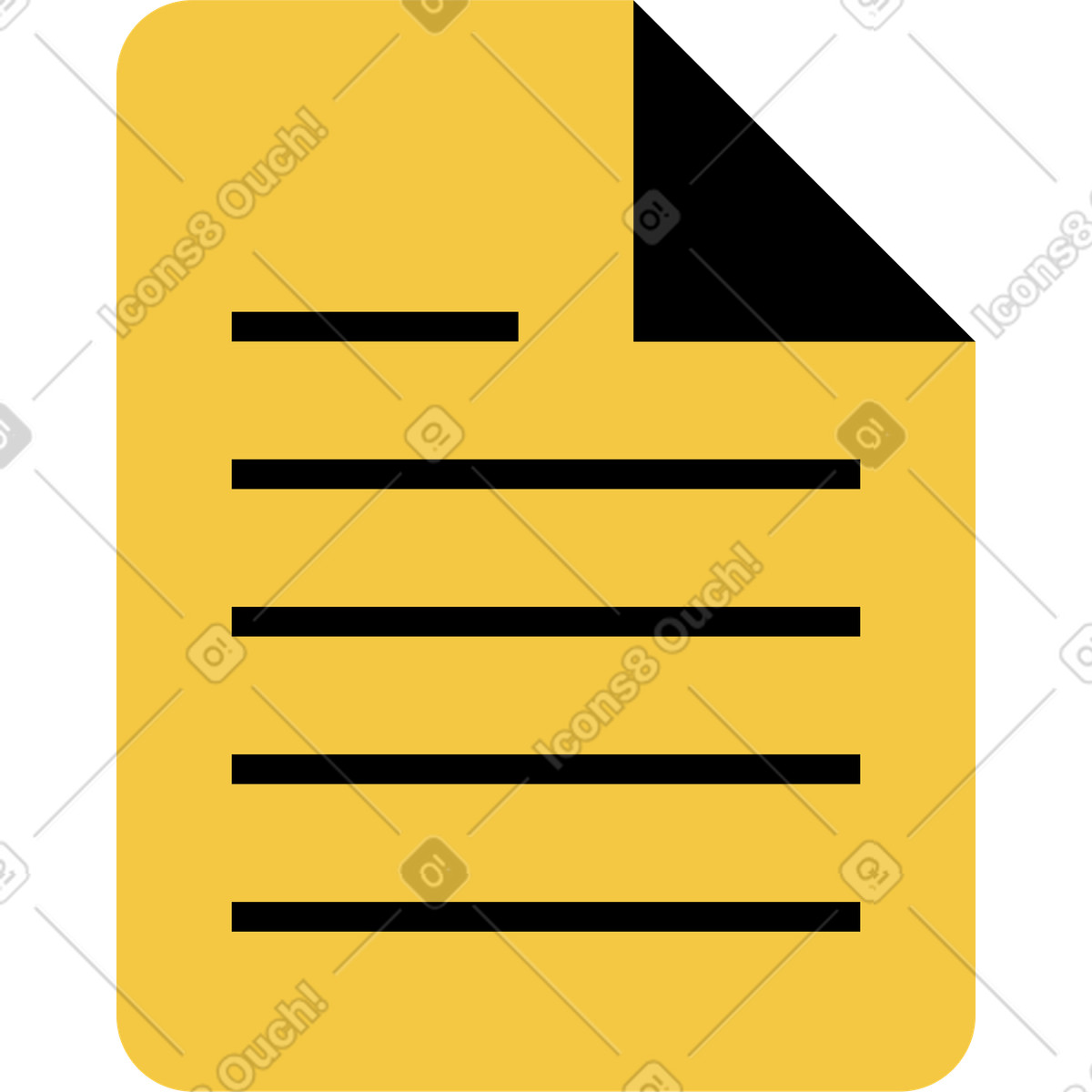 Flat スタイルの 折り書類 のイラストをPNG、SVG形式でダウンロード
