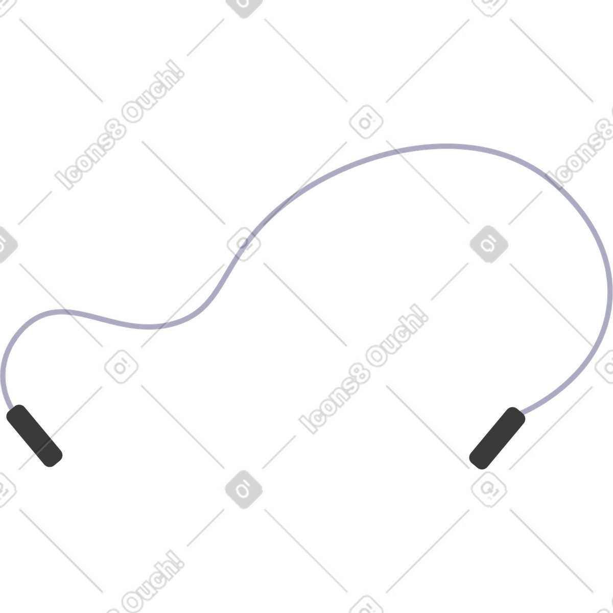 Jump rope for sports-Illustration im Marginalia-Stil als Download in PNG, SVG