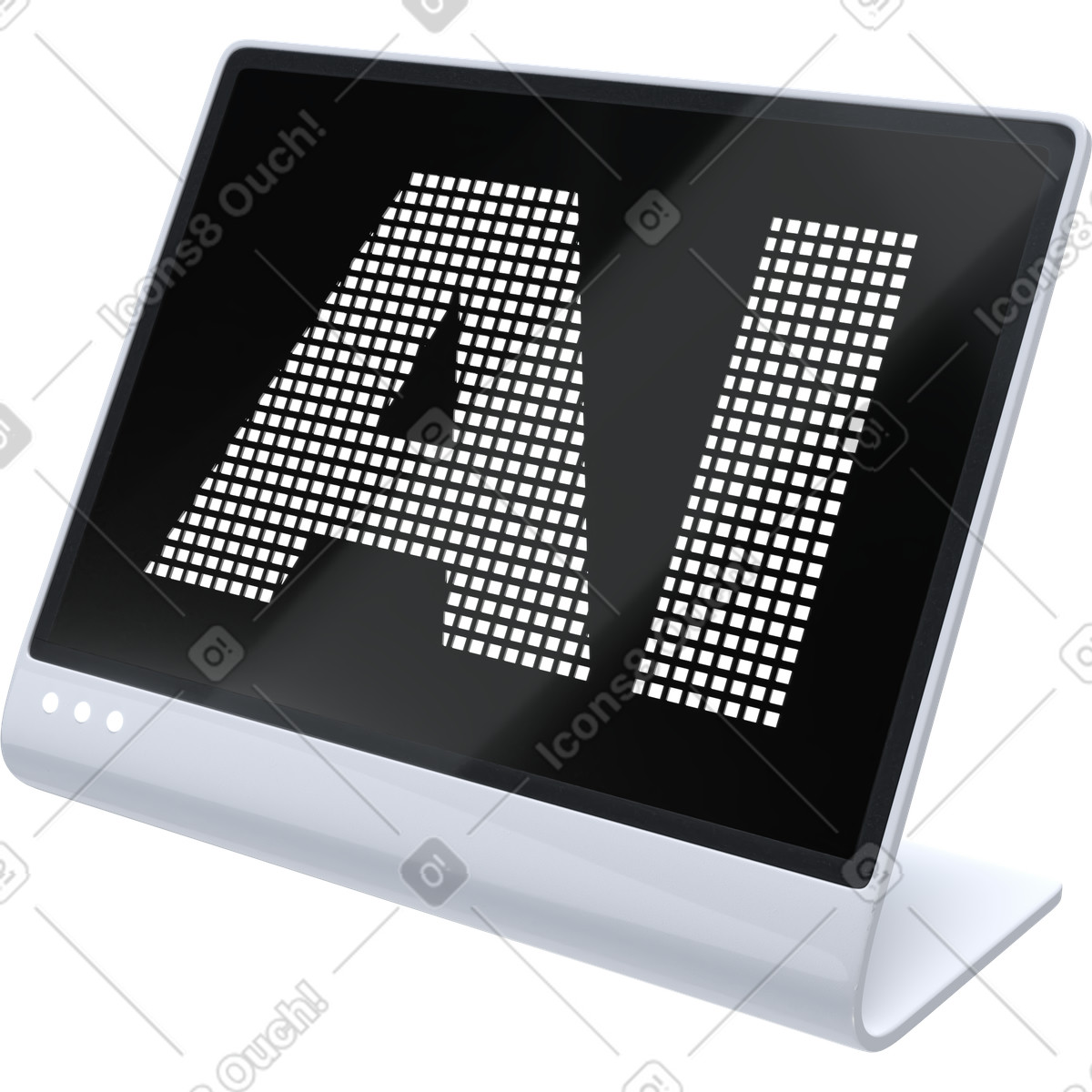 Artificial intelligence, AI system interface, digital automation concept illustration in PNG, SVG