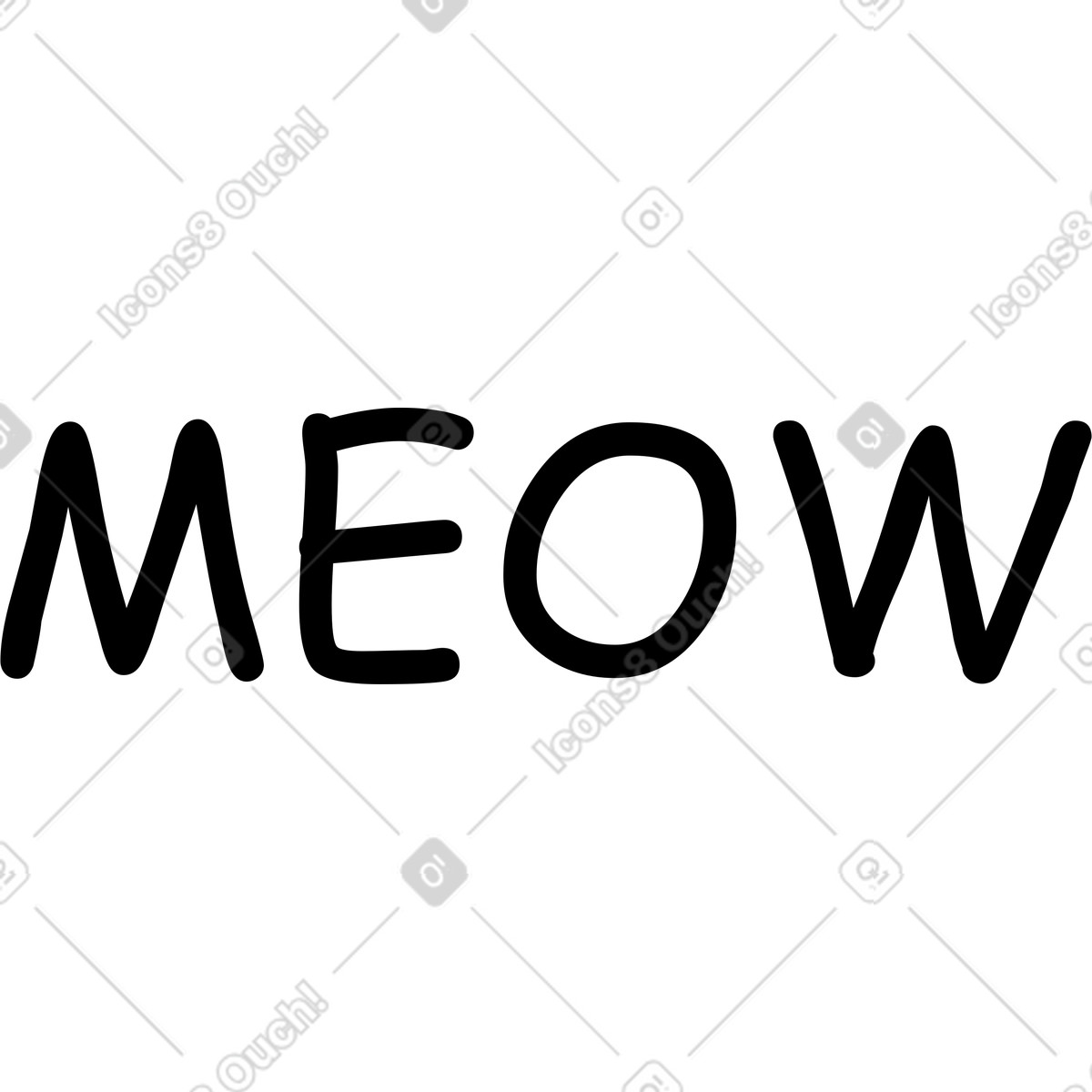 Ilustración Maullar en estilo Sitcom a descargar en PNG y SVG