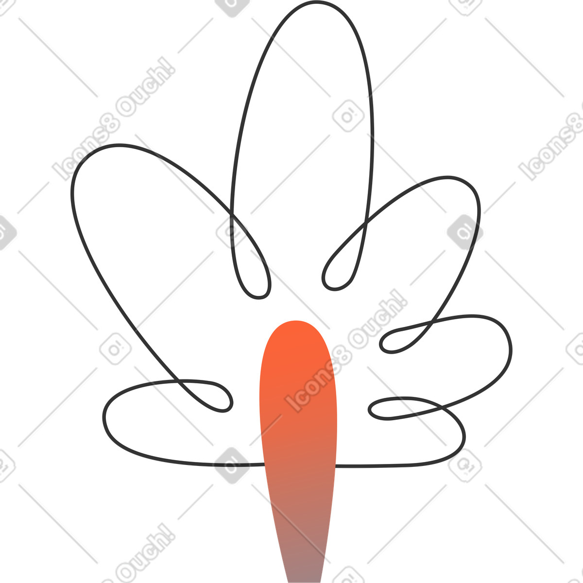 Tree illustration in Crayon style download in PNG, SVG