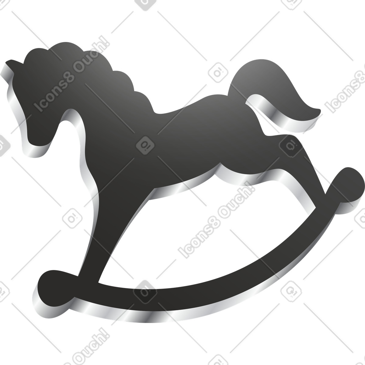 Ilustração de Cavalo balanço em no estilo Token para baixar em PNG, SVG