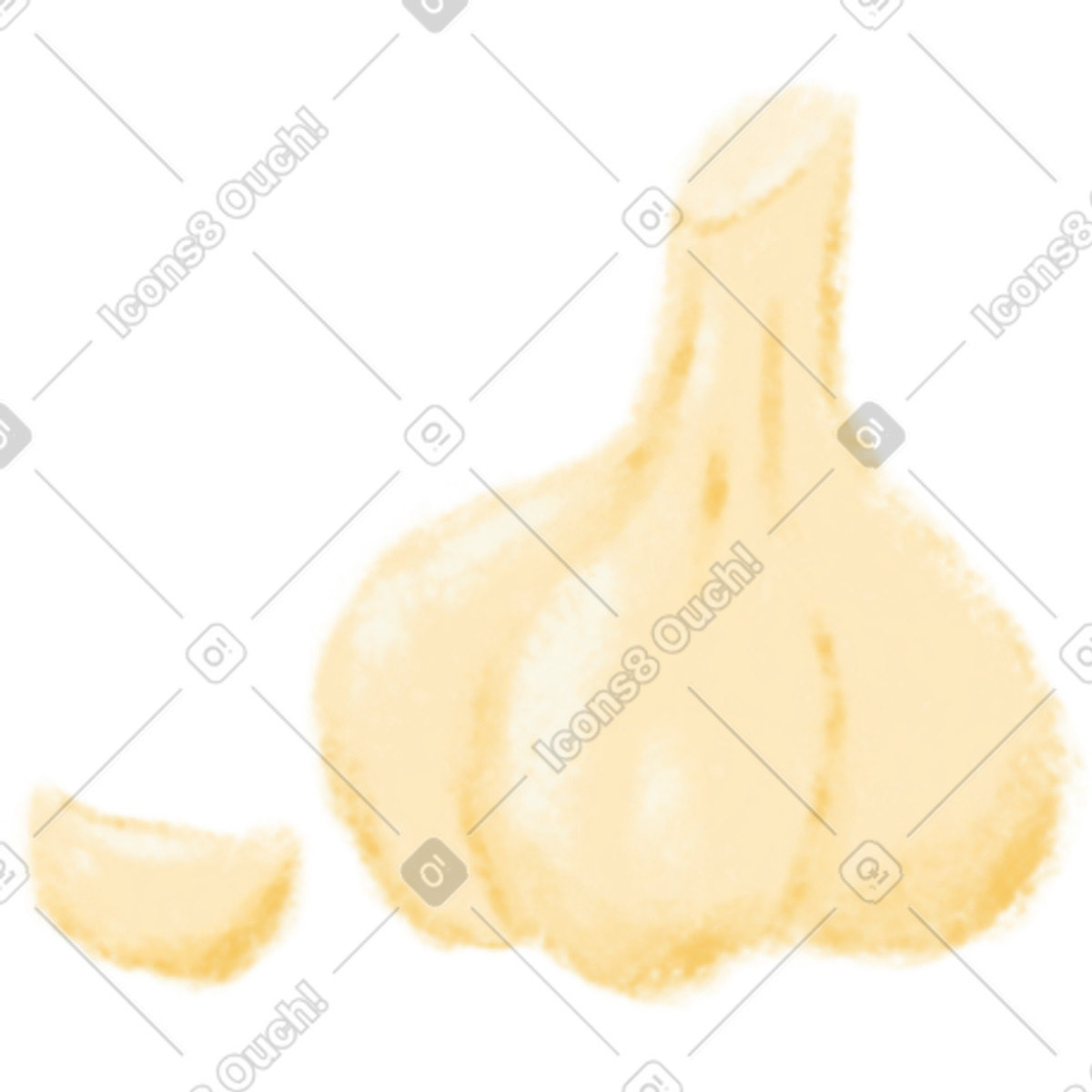 Ilustración Garlic en estilo Toscana a descargar en PNG y SVG