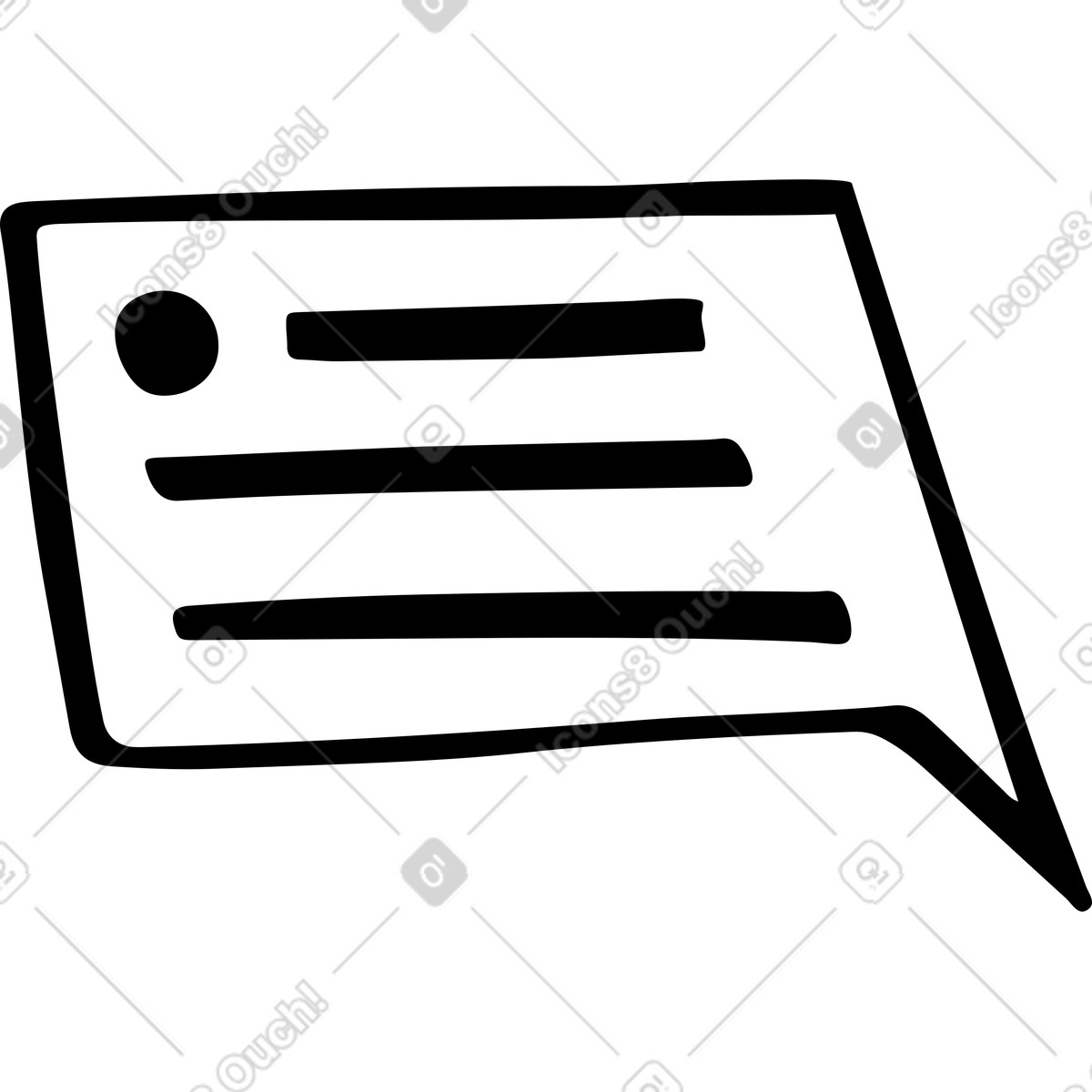 Messaggio pop-up illustrazione in stile Line scarica in PNG, SVG