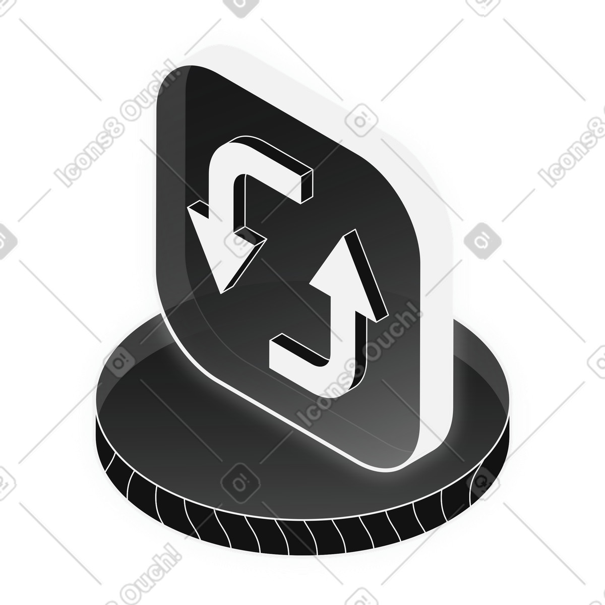 Data Sync, System Update, Information Exchange illustration in Inverse style download in PNG, SVG