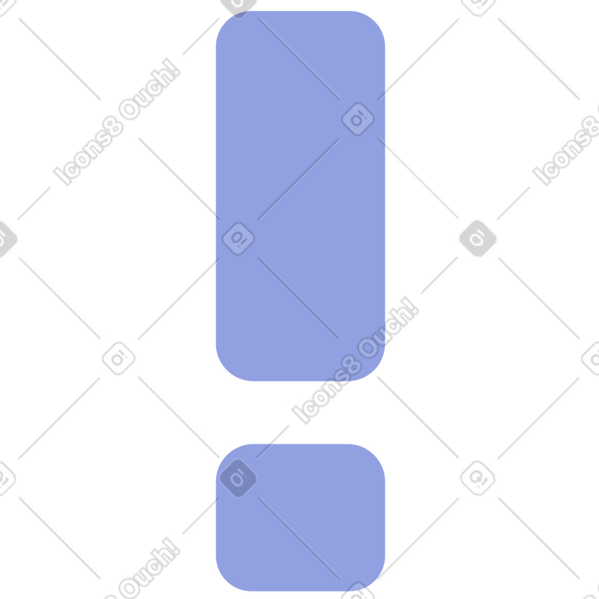 Illustration Point d'exclamation dans le style Juicy à télécharger aux formats PNG, SVG
