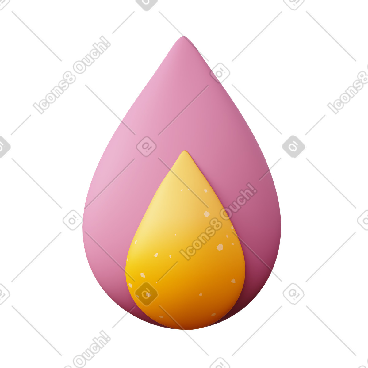 Illustration Fire flame dans le style 3D Sugary à télécharger aux formats PNG, SVG