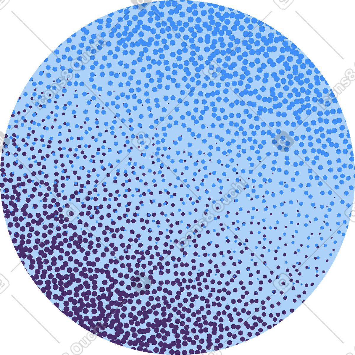 下载 风格的 Gradient circle with grain texture and dotted halfote pattern 插画，支持 PNG、SVG 格式