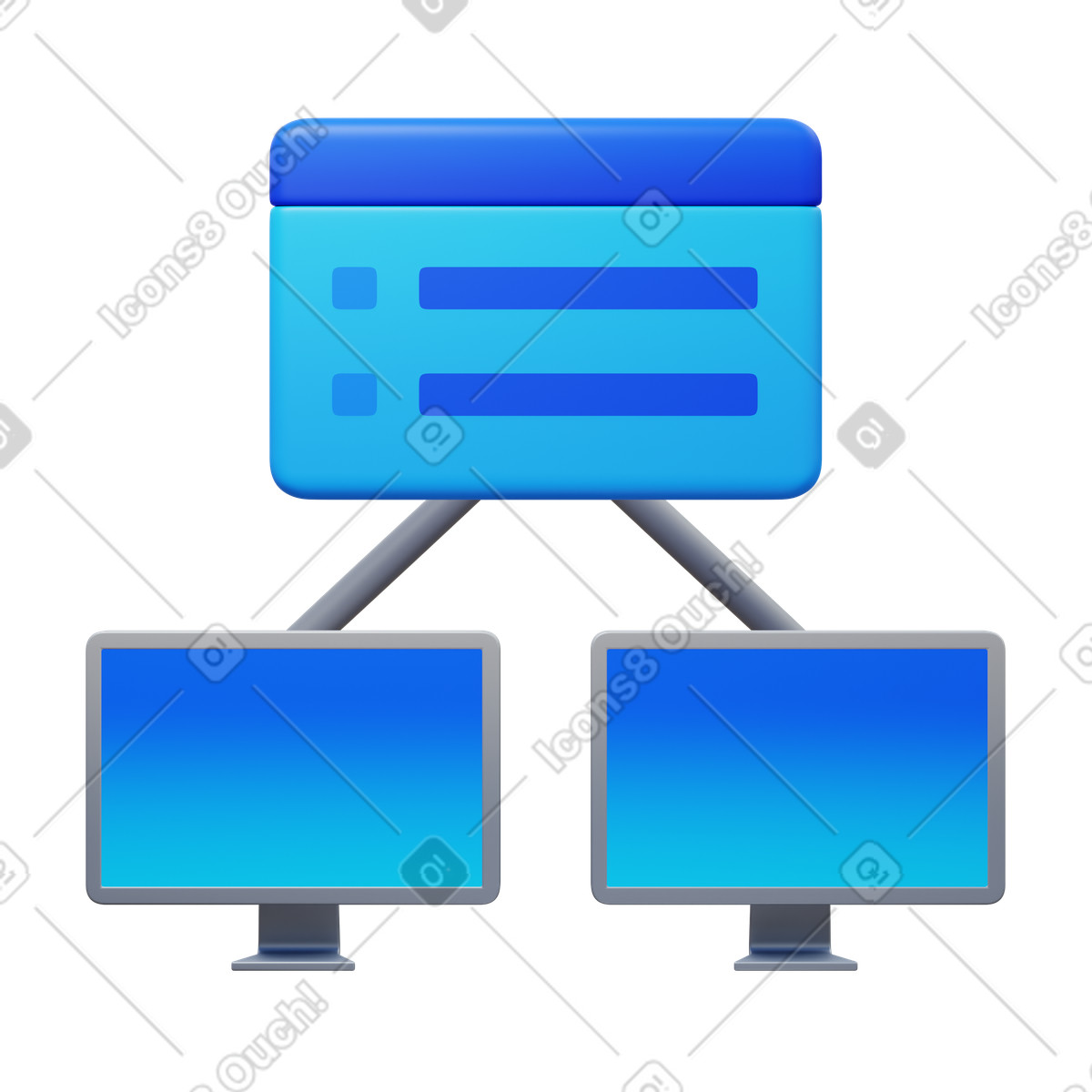 Illustration Networking manager dans le style 3D Fluency à télécharger aux formats PNG, SVG