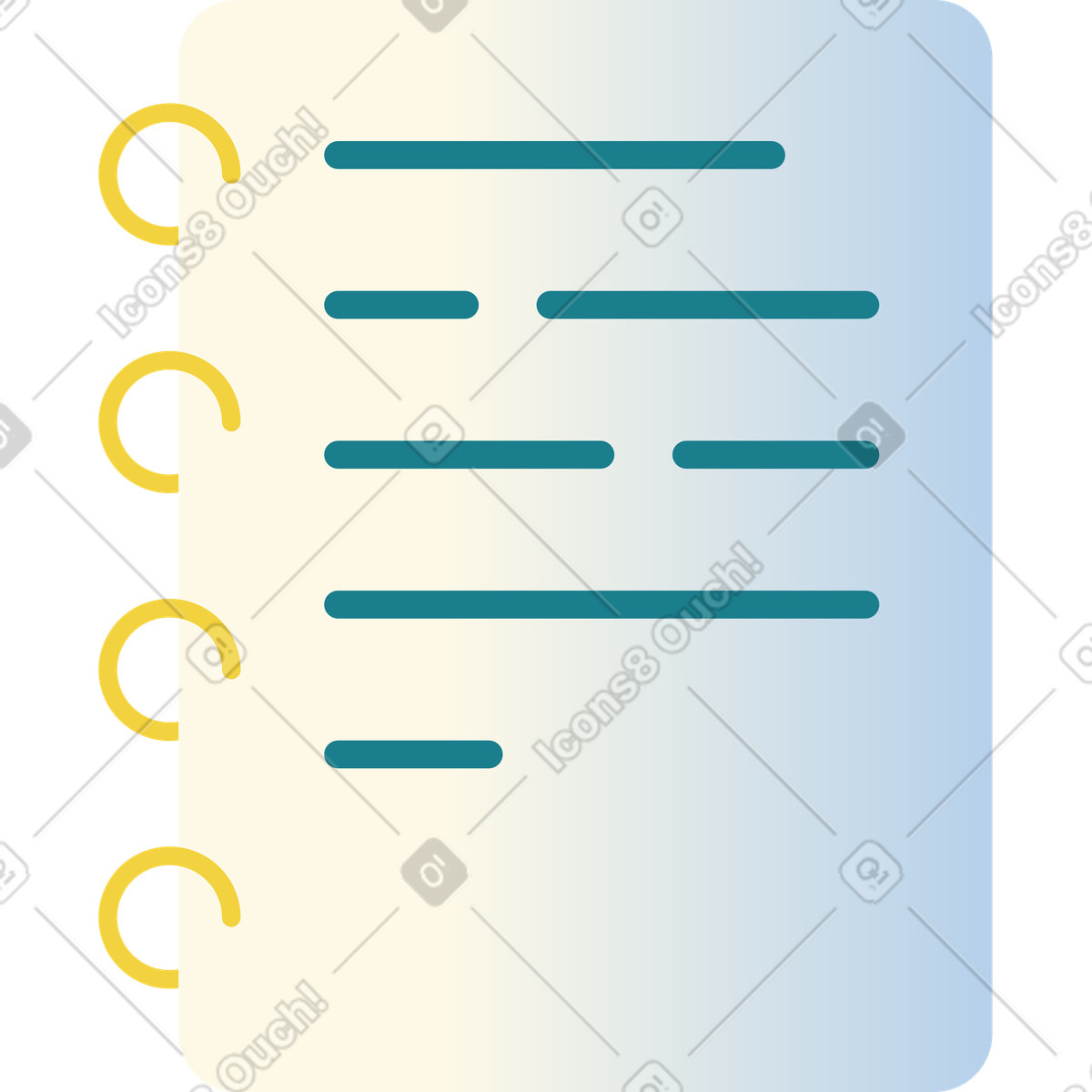Notebook illustration in PNG, SVG
