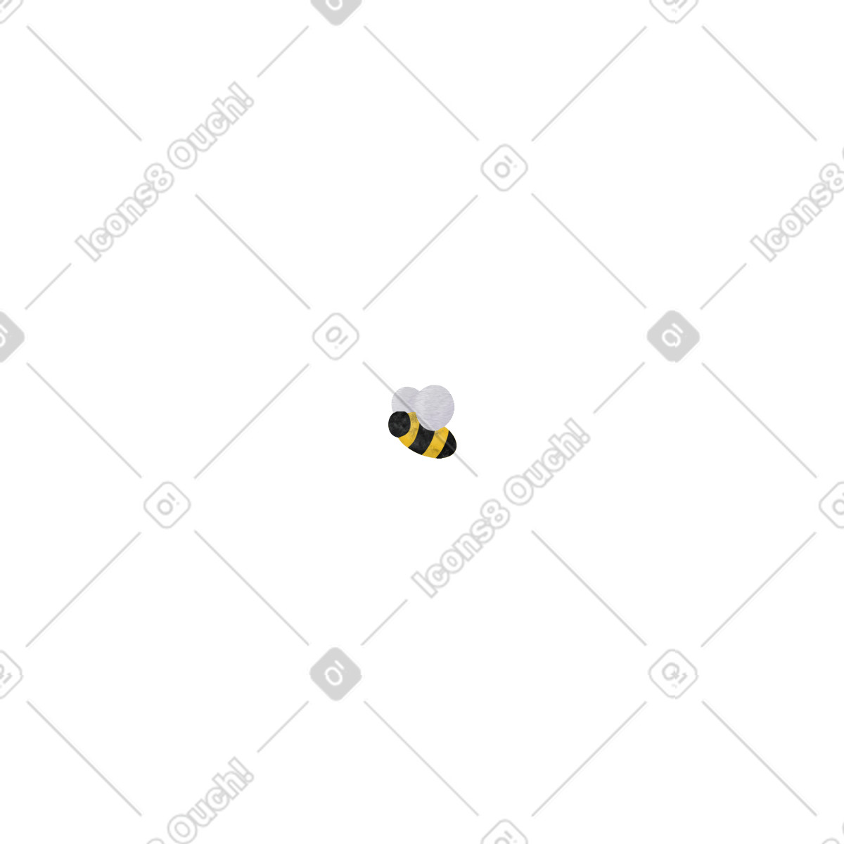 Bee illustration in Family style download in PNG, SVG