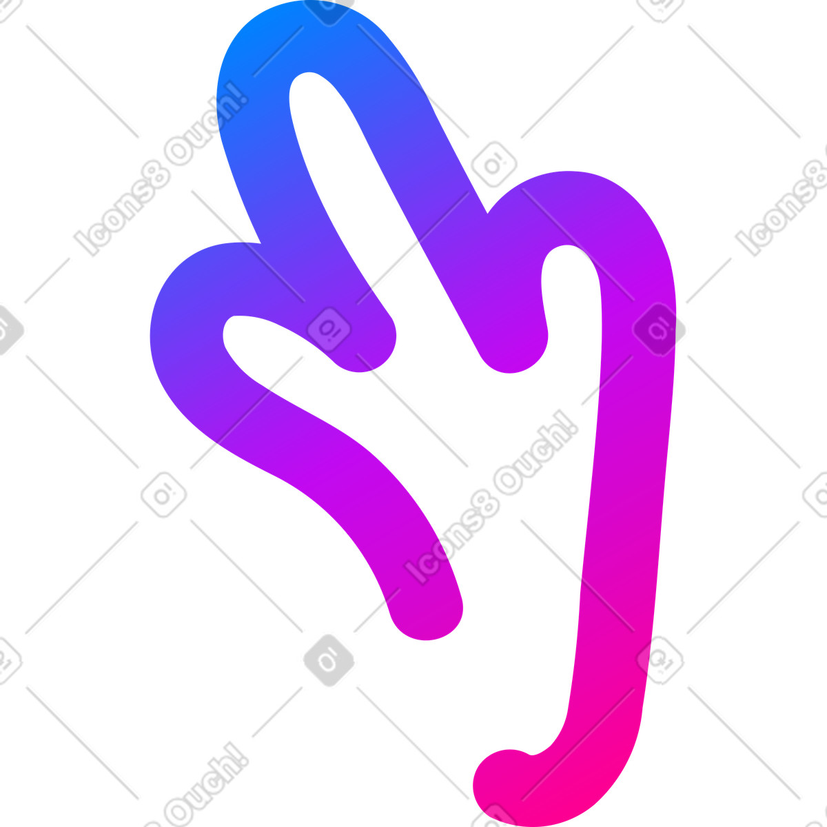 Touchscreen hand symbol with upward pointing index finger-Illustration im Vibrant-Stil als Download in PNG, SVG