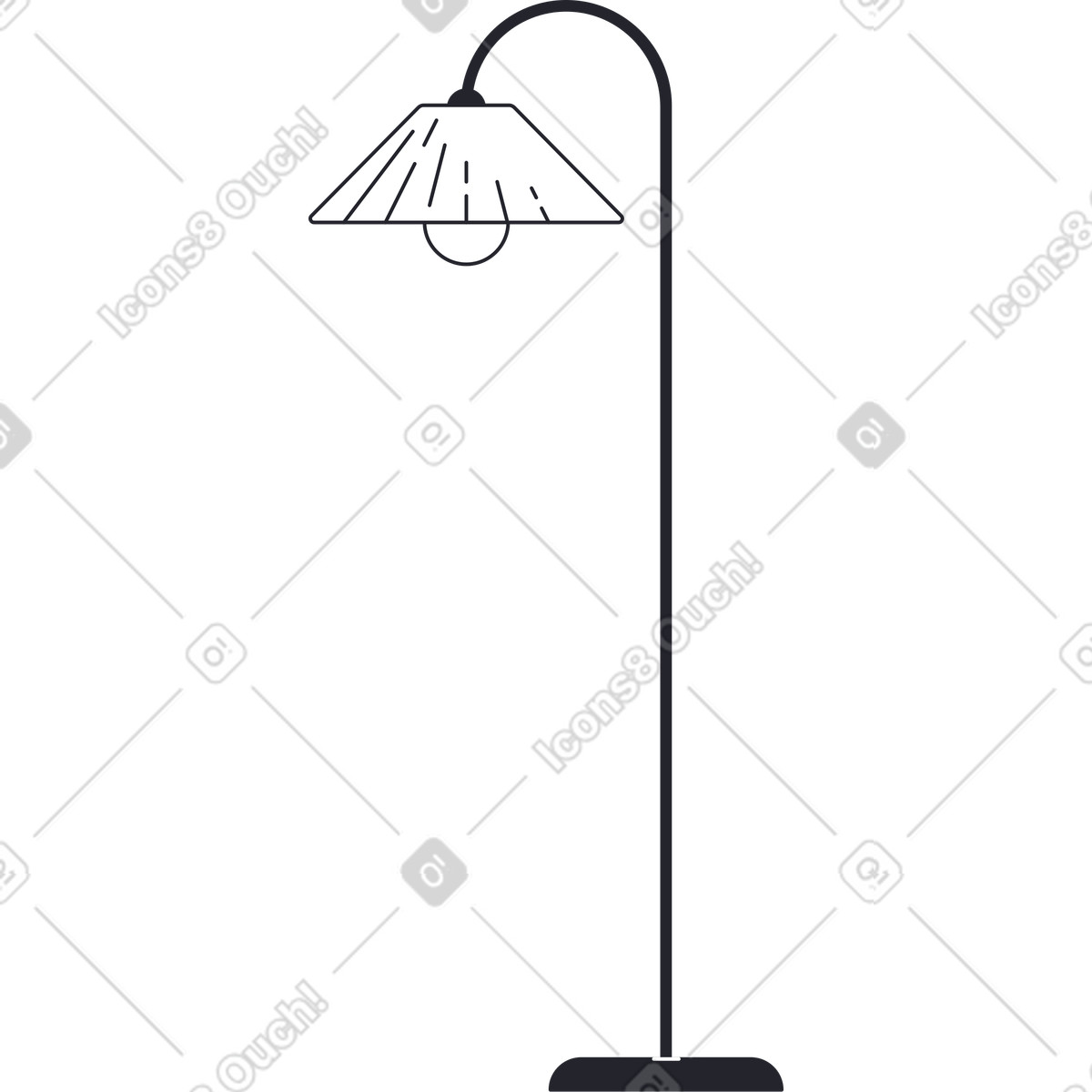 Ilustração de Luminária piso em no estilo Grapy para baixar em PNG, SVG