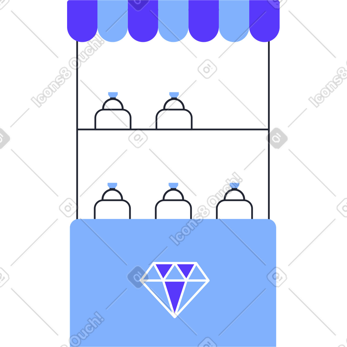 Ilustração de Porta-joias em no estilo Pablita para baixar em PNG, SVG