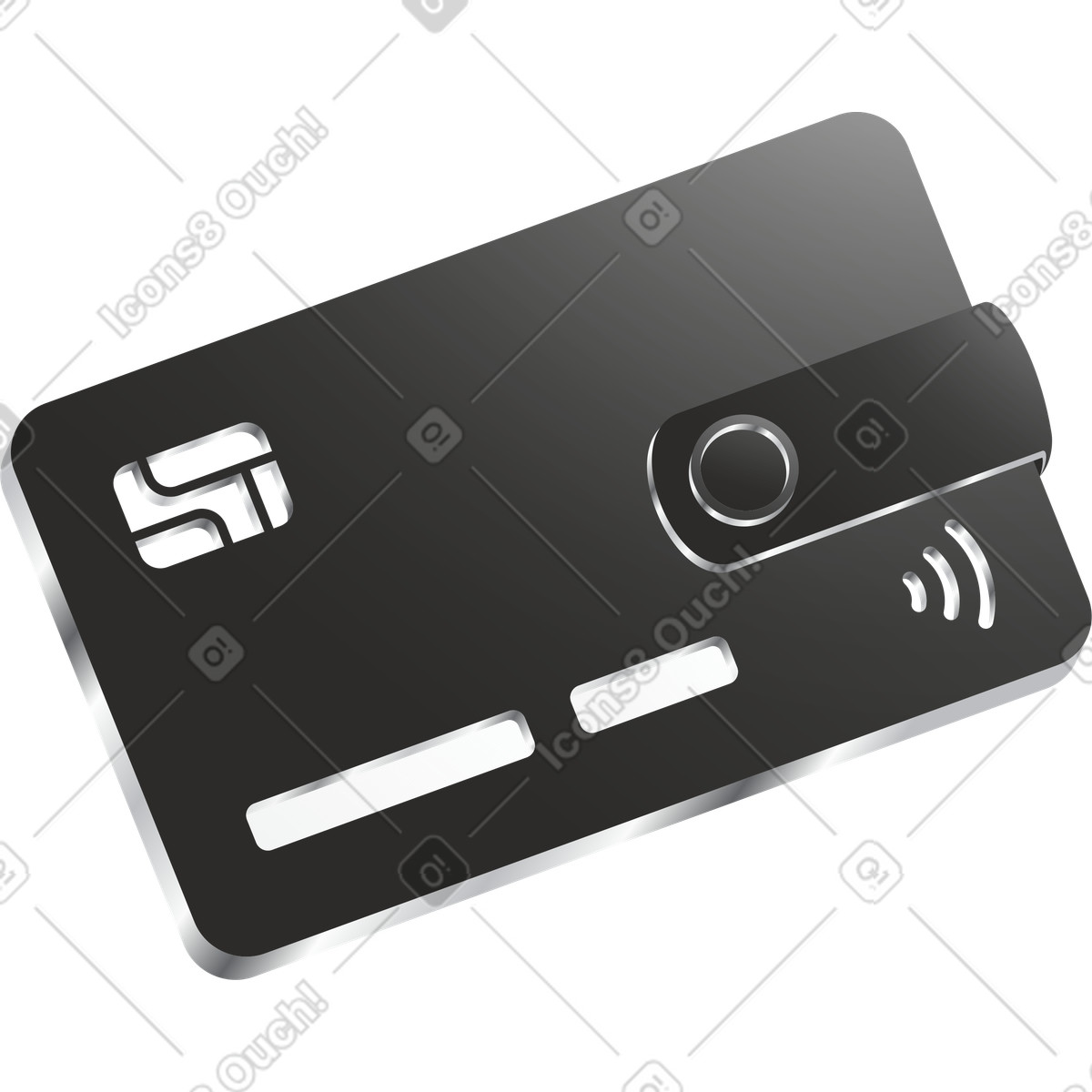 Electronic wallet illustration in Token style download in PNG, SVG