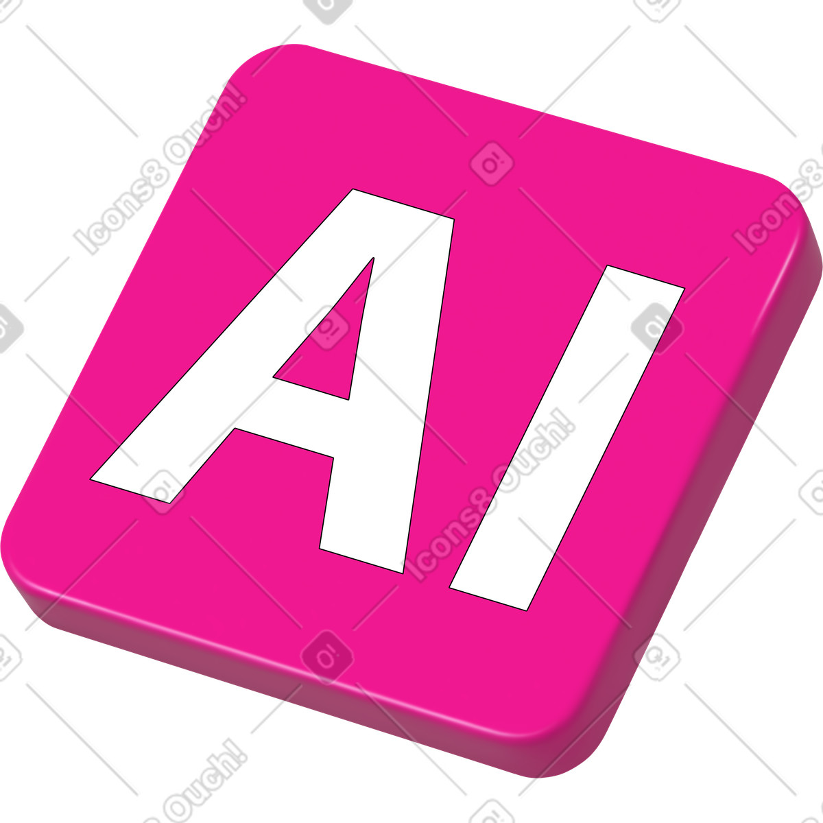Ilustración Ai lettering en estilo Pop a descargar en PNG y SVG