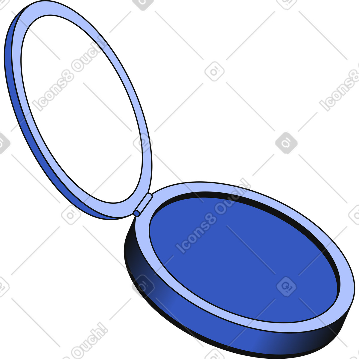 Fard per il trucco illustrazione in stile Techny scarica in PNG, SVG