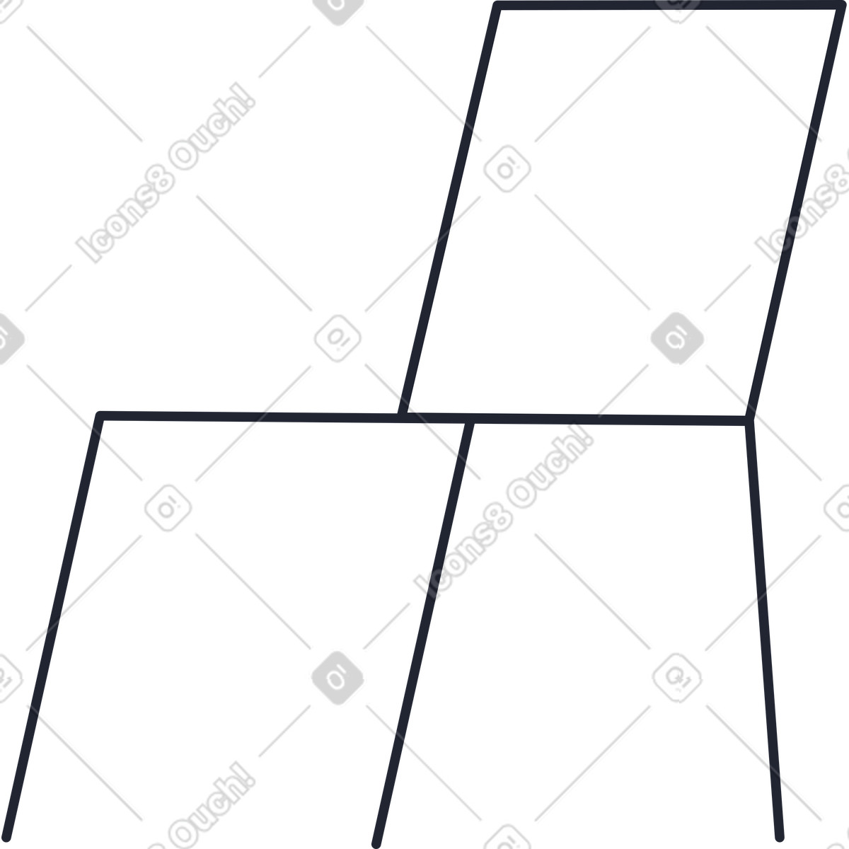 Chair illustration in Pablita style download in PNG, SVG