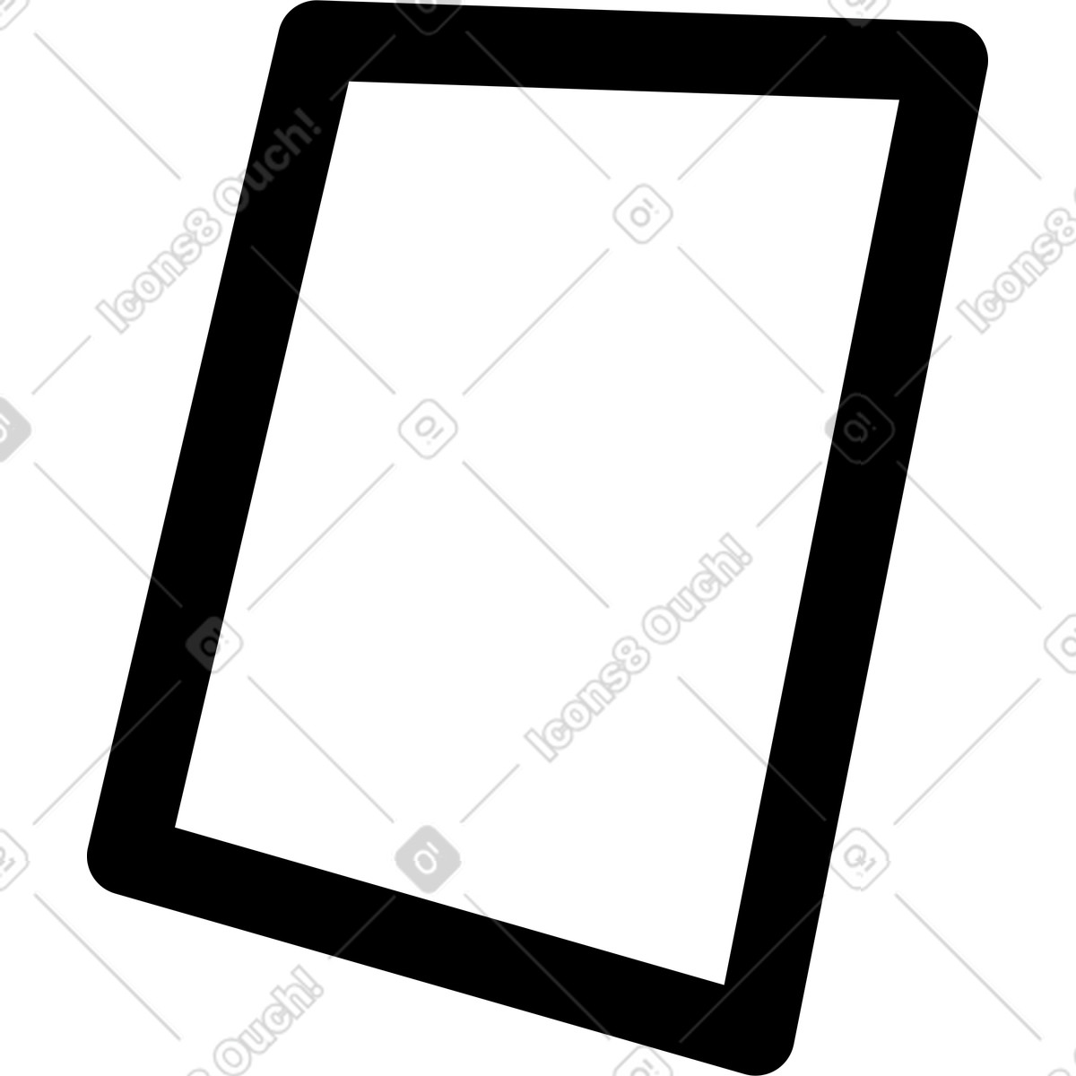 Ilustração de Paper sheet tilted diagonal blank space for text or drawing em no estilo Notion Line Art para baixar em PNG, SVG