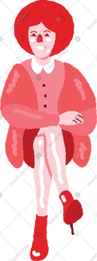 Sitting woman PNG, SVG