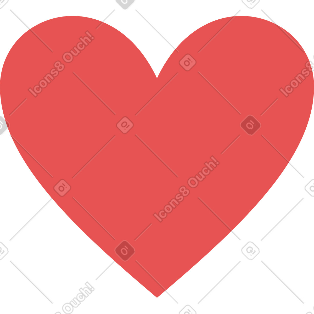 Illustration Red heart dans le style Pale à télécharger aux formats PNG, SVG
