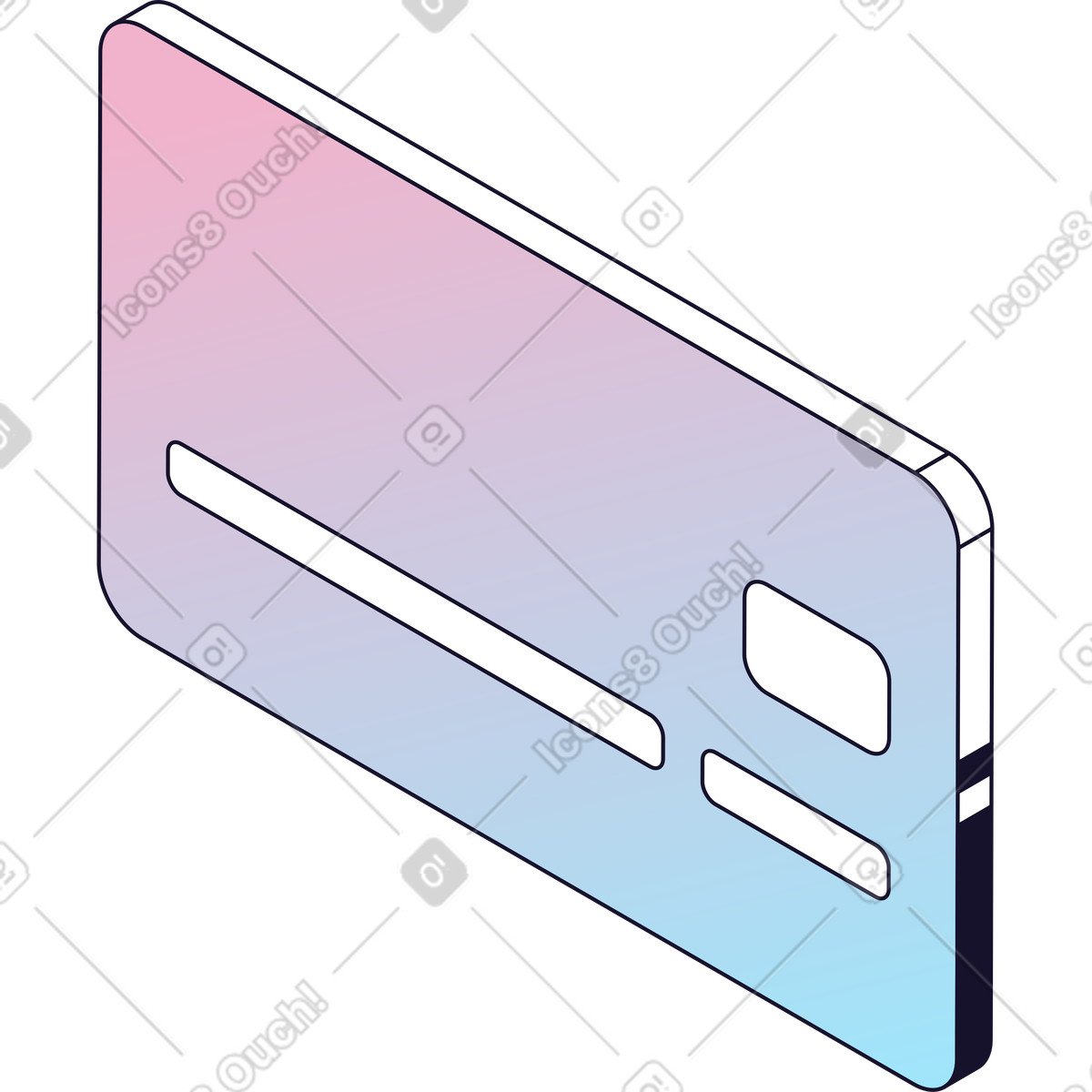 Ilustração de Cartão do banco em no estilo Node para baixar em PNG, SVG