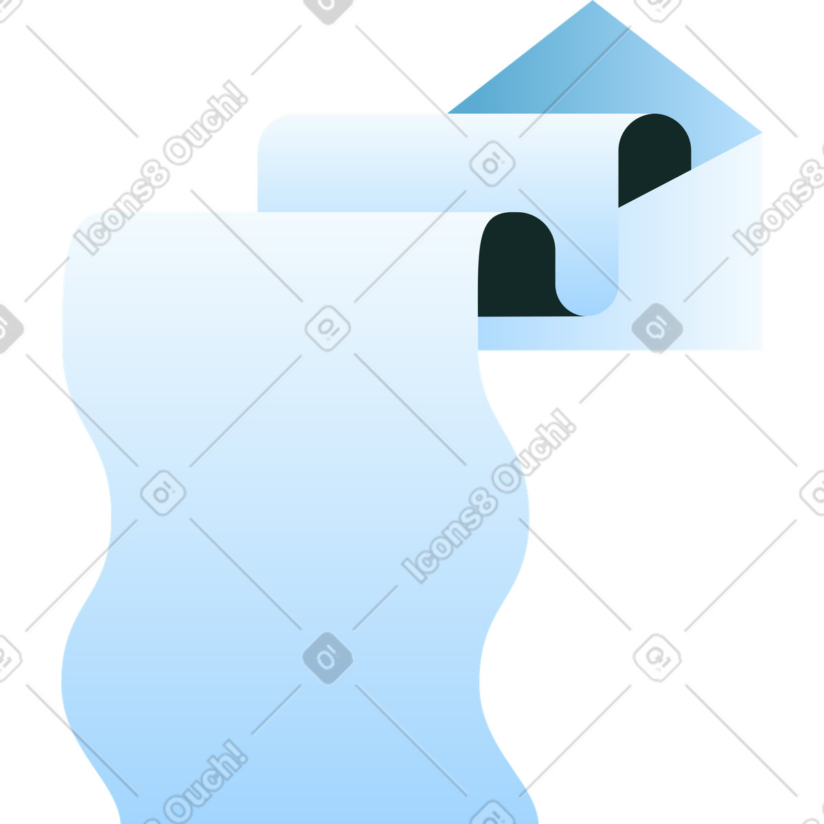 Ilustração de Envelope com carta recebida em no estilo Concept para baixar em PNG, SVG