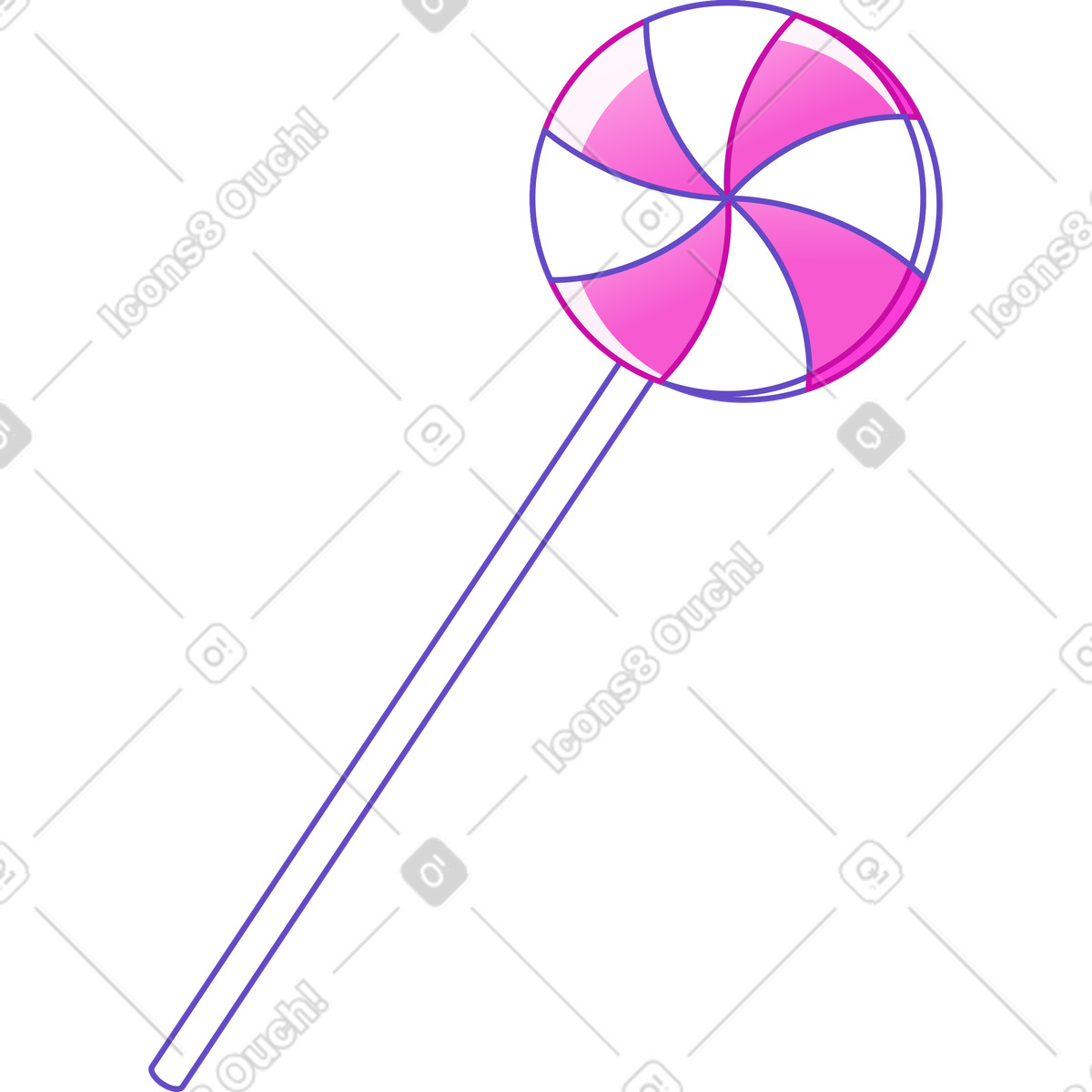Big candy illustration in Rainbow style download in PNG, SVG