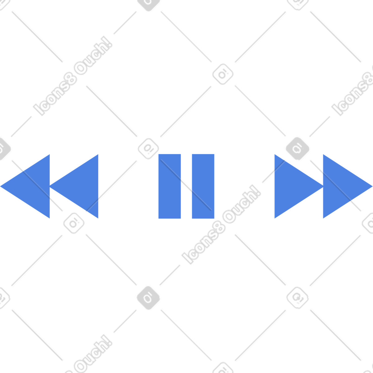 Rewind and stop panel illustration in Network style download in PNG, SVG