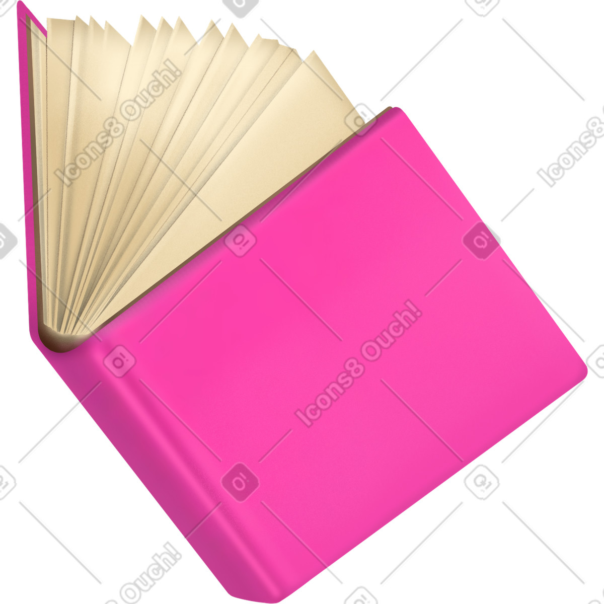 Ilustración Pink book en estilo Jumble a descargar en PNG y SVG