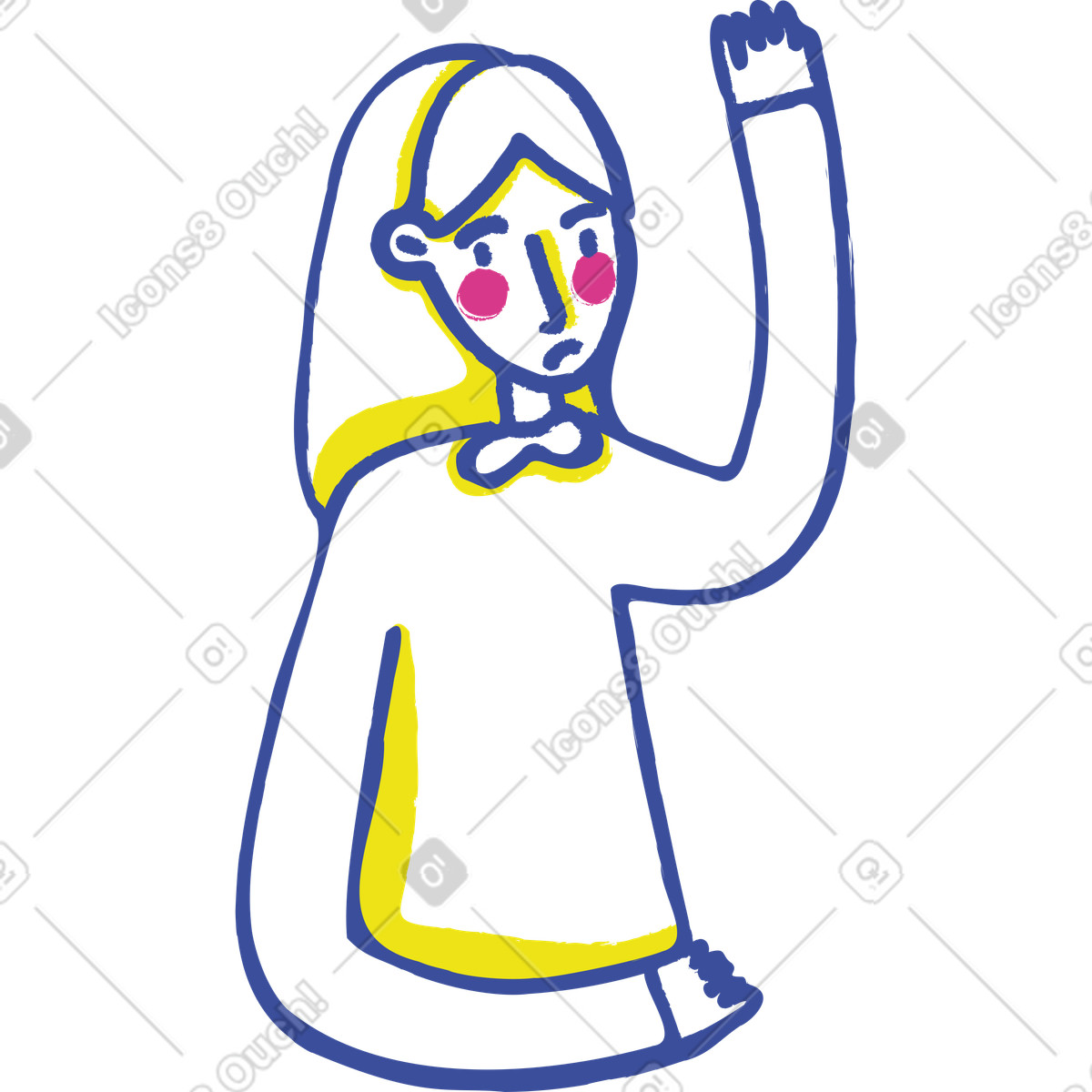 Ilustración Mujer en estilo Lime a descargar en PNG y SVG