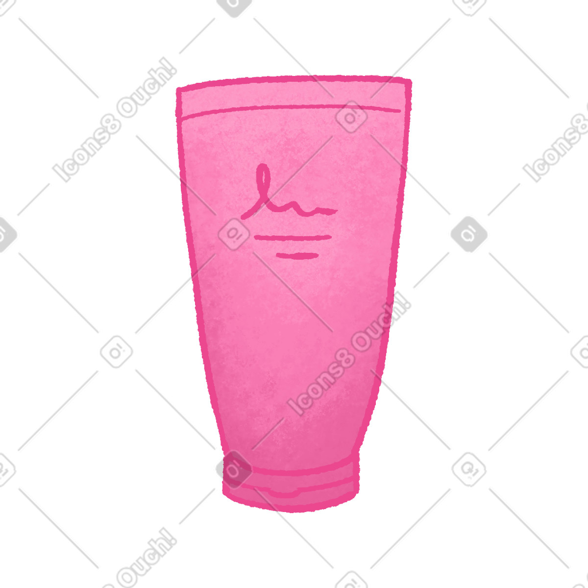Hue スタイルの Cosmetic tube のイラストをPNG、SVG形式でダウンロード