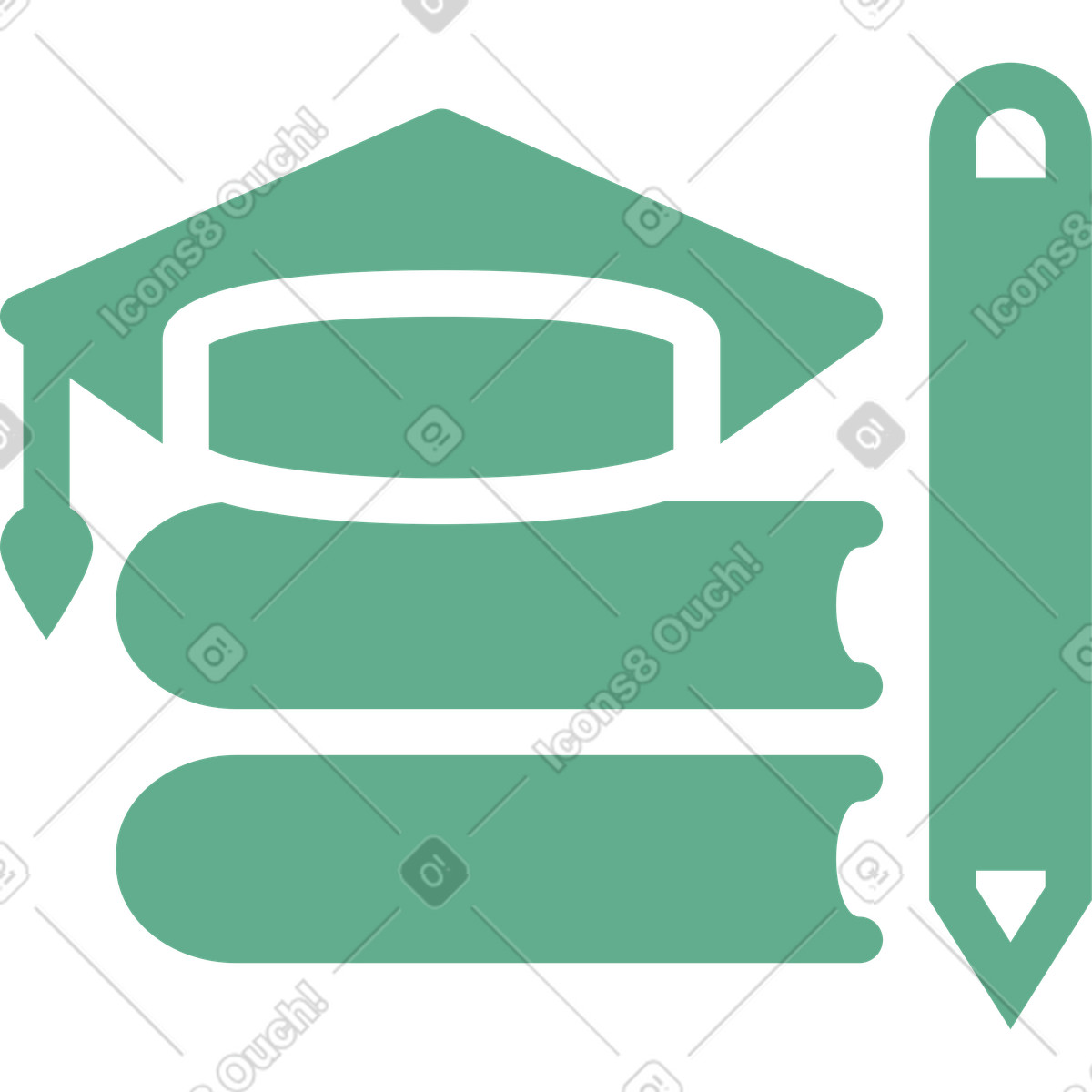 Icona del libro con la penna e il cappuccio dello studente illustrazione in stile Network scarica in PNG, SVG