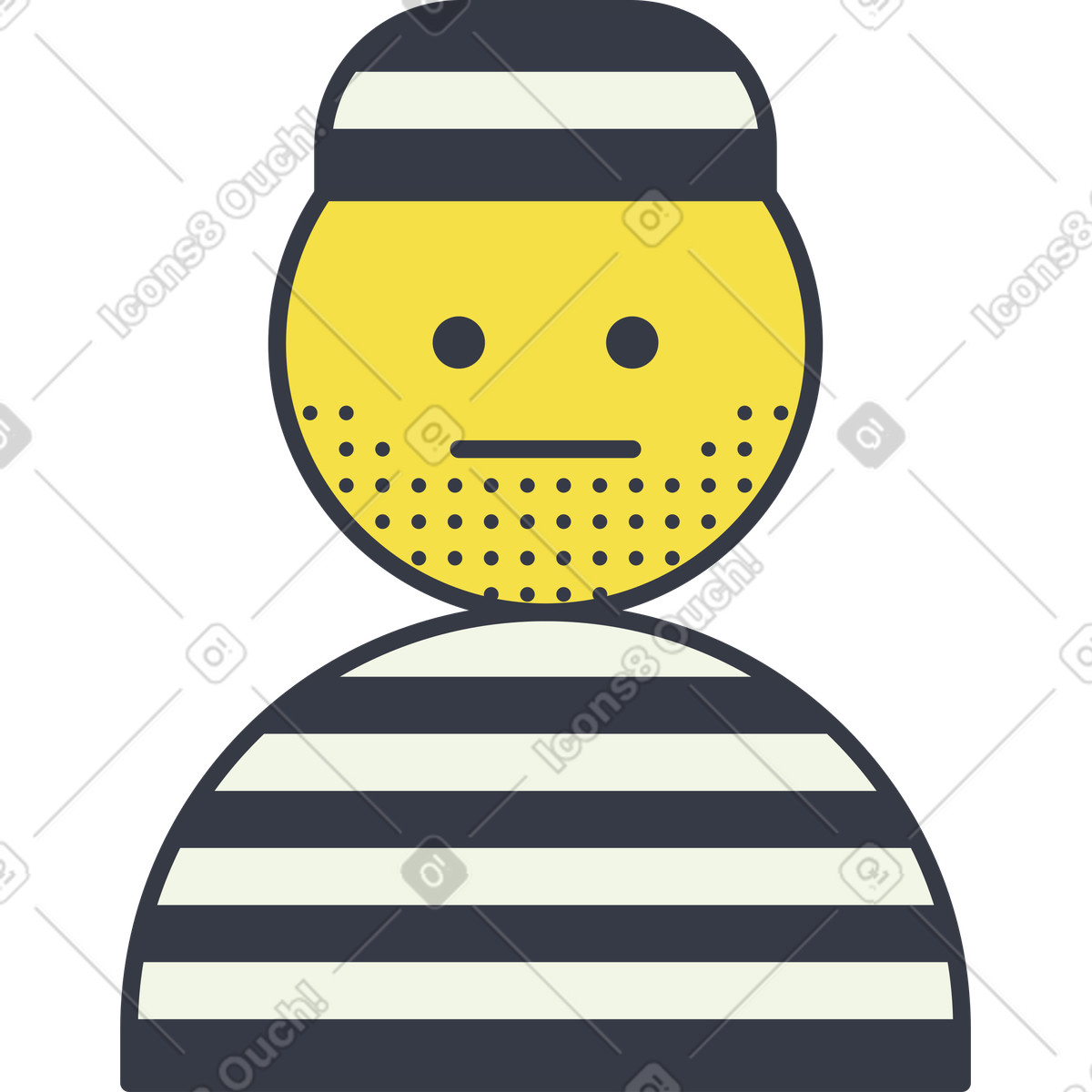 Prisoneer illustration in Abstract style download in PNG, SVG