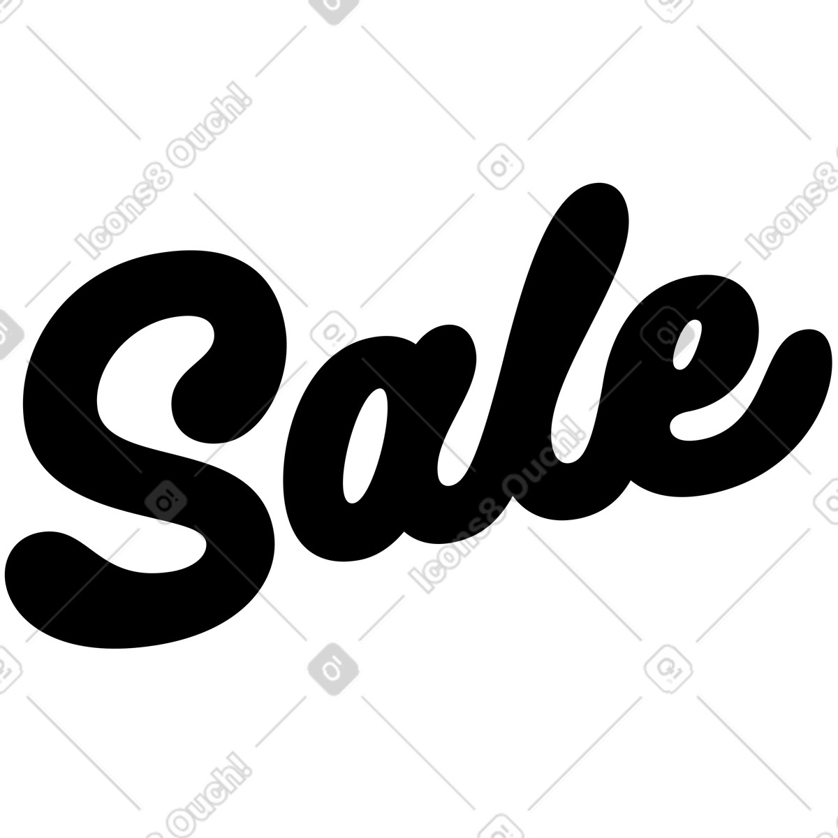 Illustration Lettrage texte de vente dans le style Airy à télécharger aux formats PNG, SVG