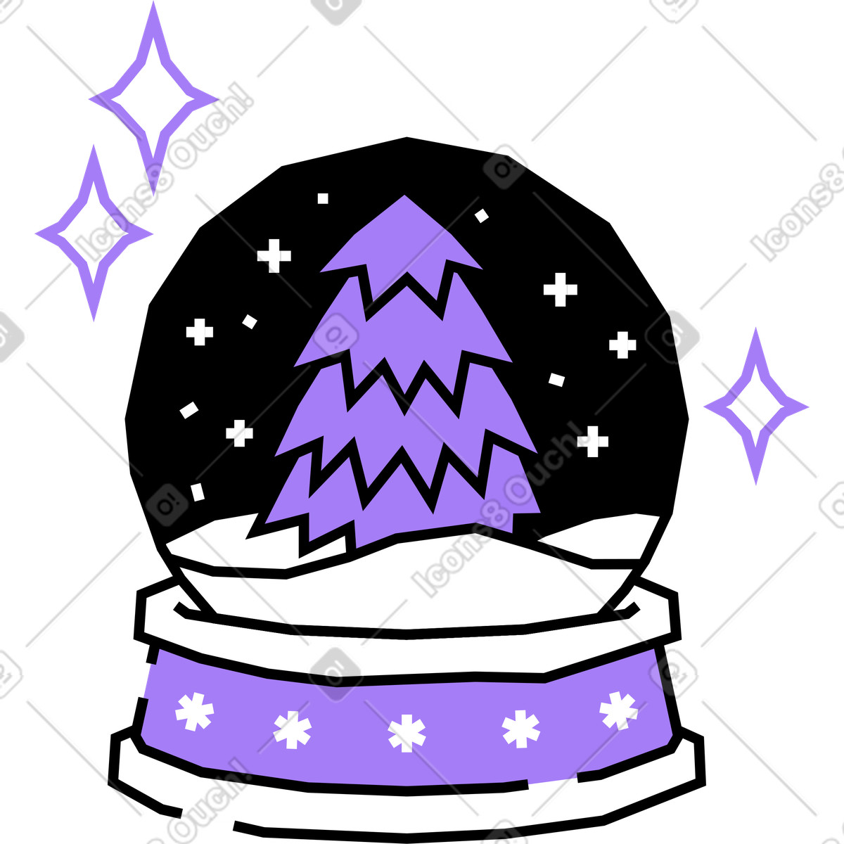 下载 Amethyst 风格的 雪球 插画，支持 PNG、SVG 格式