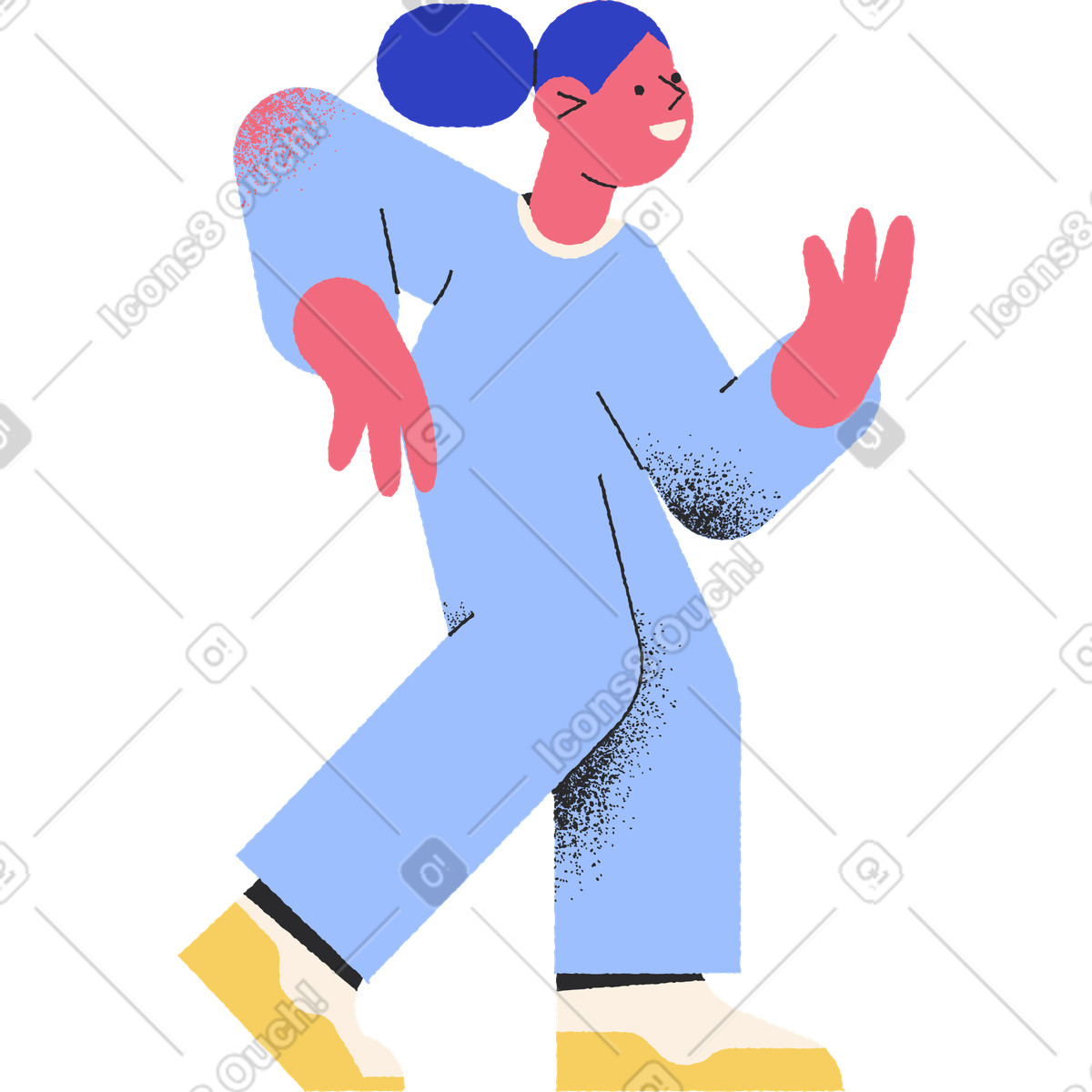 Pablo スタイルの 女の子 のイラストをPNG、SVG形式でダウンロード