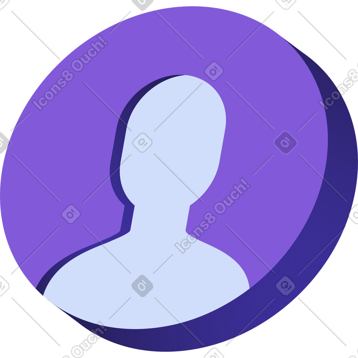 User icon illustration in Levels style download in PNG, SVG