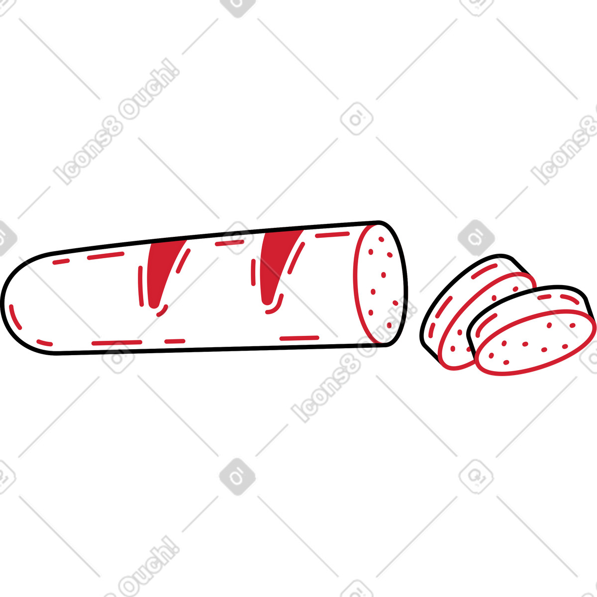 Ilustração de Baguete em no estilo Ruby para baixar em PNG, SVG
