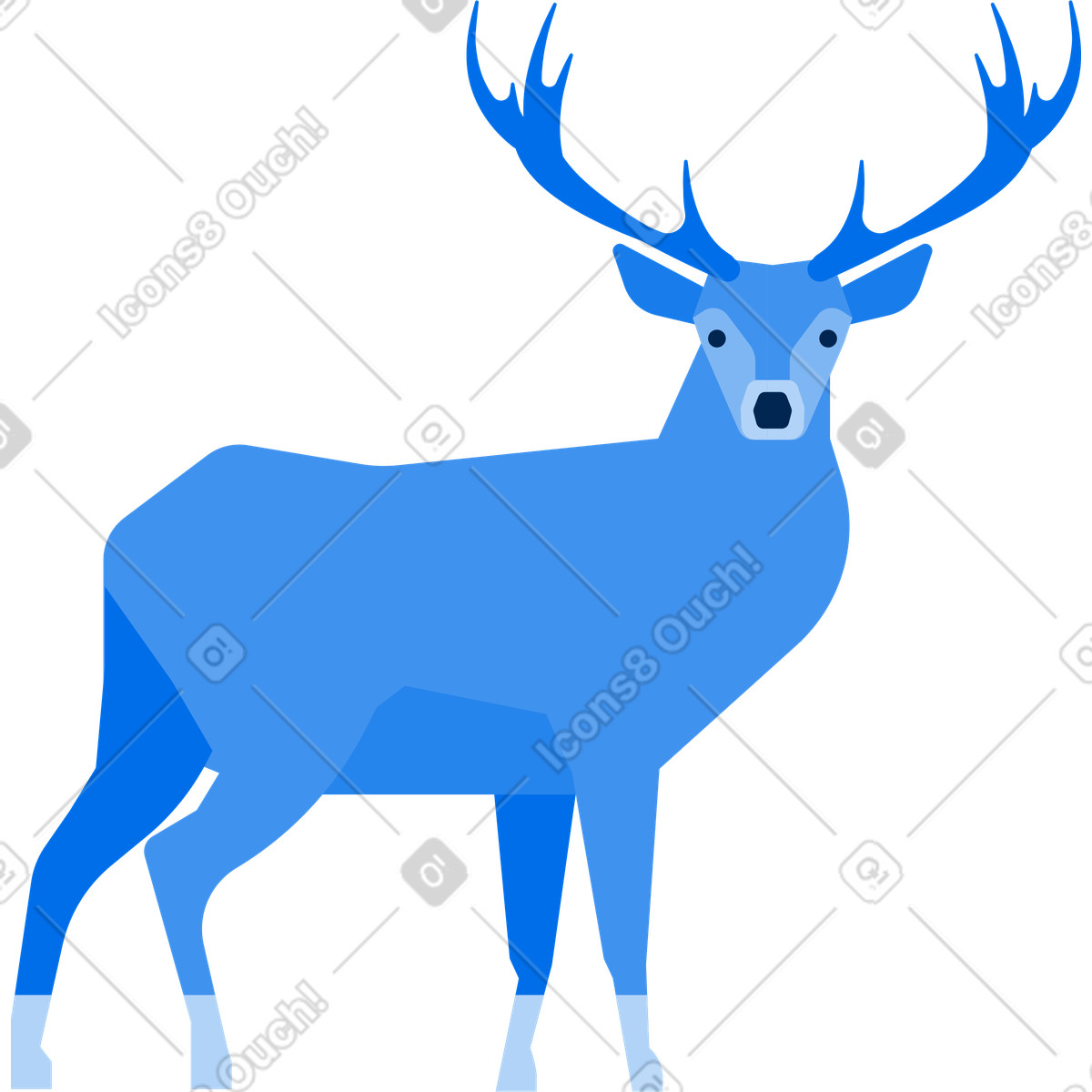 Ilustración Ciervo en estilo Urban a descargar en PNG y SVG