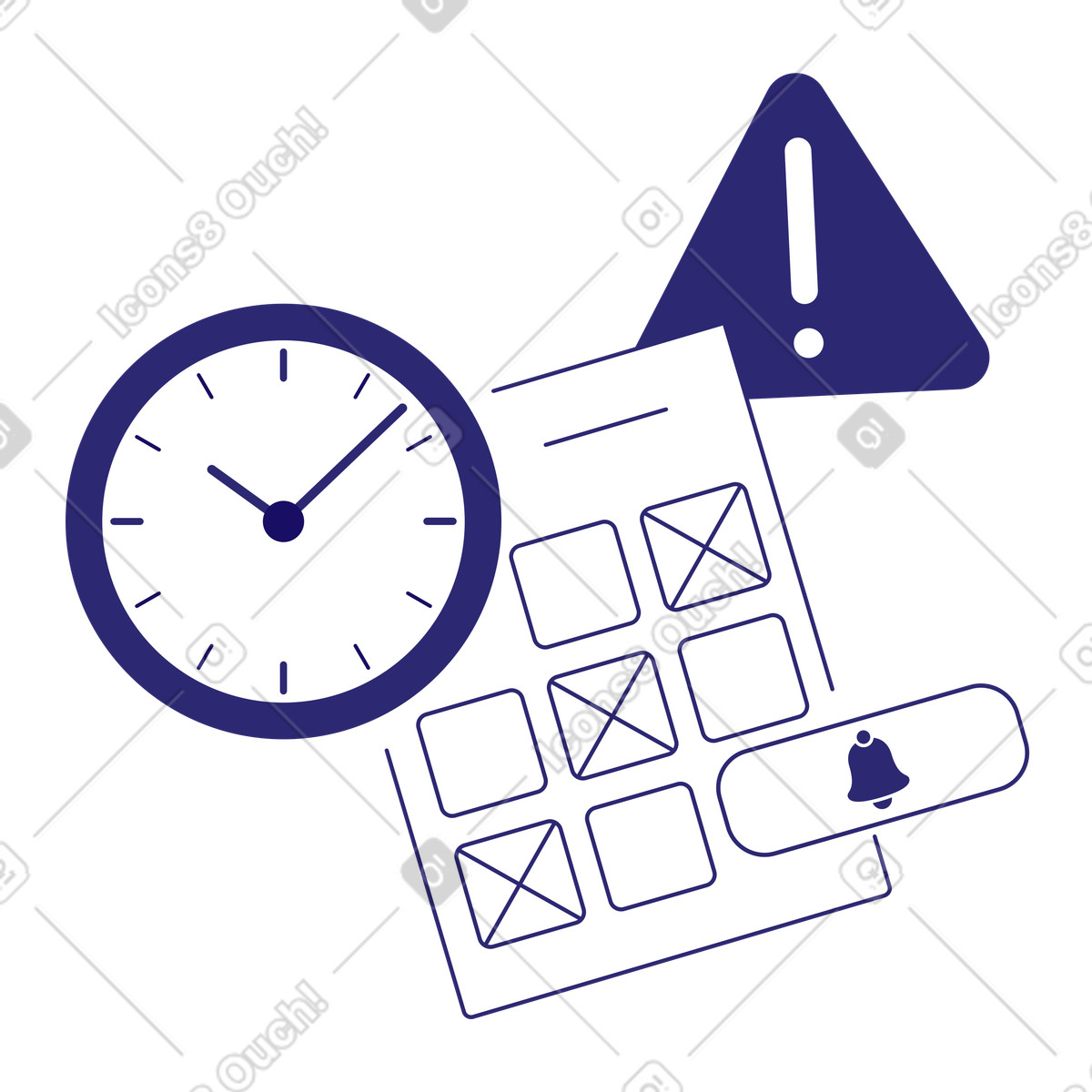 Ilustração de Eficiência, gestão tempo e agendamento em no estilo Cut para baixar em PNG, SVG